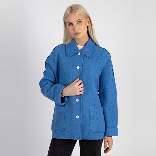 Жакет из вареной шерсти 267Ш/голубой