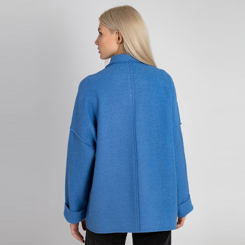 Жакет из вареной шерсти 267Ш/голубой - Изображения 5