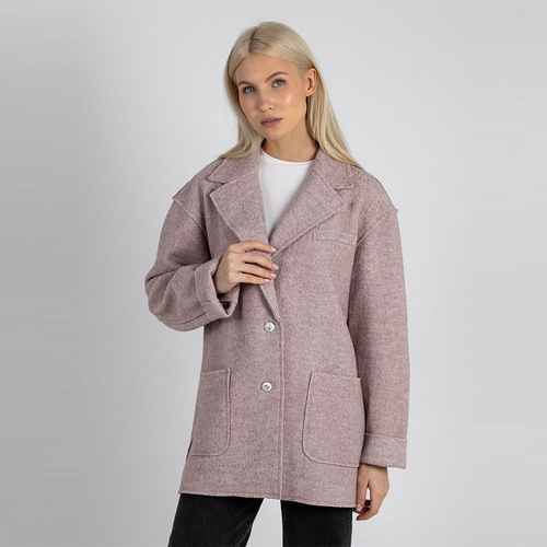 Жакет из вареной шерсти 268Ш/розовый