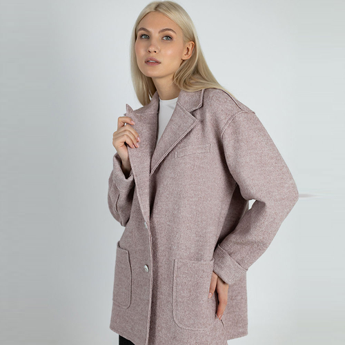 Жакет из вареной шерсти 268Ш/розовый - Изображения 2