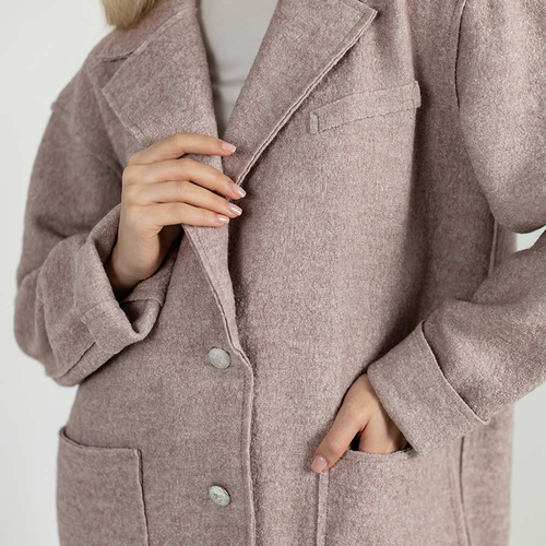 Жакет из вареной шерсти 268Ш/розовый - Изображения 3