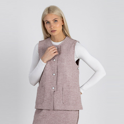 Кликните для увеличения изображения Жилет из вареной шерсти 270Ш/розовый - Изображения 1