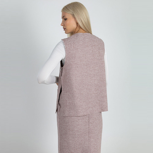 Кликните для увеличения изображения Жилет из вареной шерсти 270Ш/розовый - Изображения 2