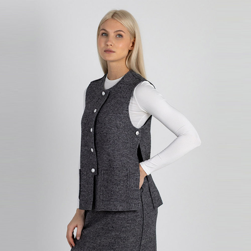 Жилет из вареной шерсти 270Ш/т-серый - Фото товара