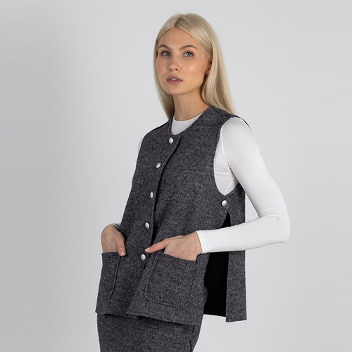 Жилет из вареной шерсти 270Ш/т-серый - Изображения 2