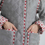 Жакет фуфайка из льна 271Ш/серый - Иконка товара 3