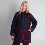 Жакет фуфайка из льна 272Ш/сине-красный - Иконка товара 3
