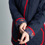 Жакет фуфайка из льна 272Ш/сине-красный - Иконка товара 4