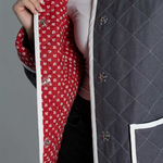 Жакет фуфайка из льна 273Ш/т-серо-белый - Иконка товара 3