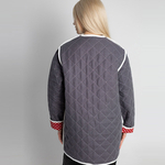 Жакет фуфайка из льна 273Ш/т-серо-белый - Иконка товара 4