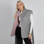 Жилет стеганый из льна 277Ш/серый - Иконка товара 5