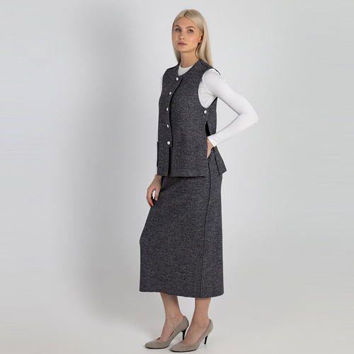 Юбка из вареной шерсти 269Ш/т-серый - Изображения 2