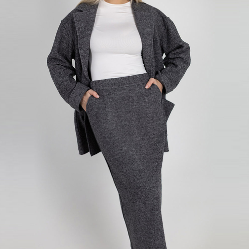 Юбка из вареной шерсти 269Ш/т-серый - Изображения 5