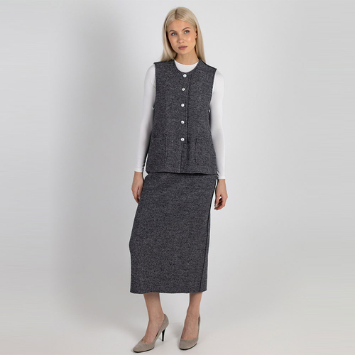 Юбка из вареной шерсти 269Ш/т-серый - Изображения 6