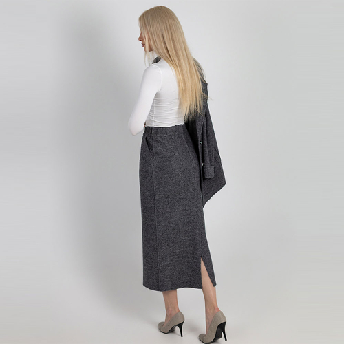 Юбка из вареной шерсти 269Ш/т-серый - Изображения 7
