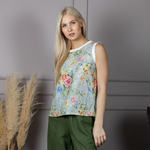 Майка из льна и вискозы 114Ш/розы - Иконка товара 1