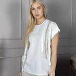 Блуза льняная 258Ш/белый - Иконка товара 1