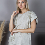 Блуза льняная 258Ш/серый - Иконка товара 1