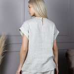 Блуза льняная 258Ш/серый - Иконка товара 3