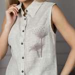 Рубашка из полульна 46Ш/серый - Иконка товара 3