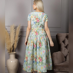 Платье из льна и хлопка 155Ш/розы - Иконка товара 3