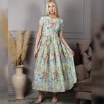 Платье из льна и хлопка 155Ш/розы - Иконка товара 4