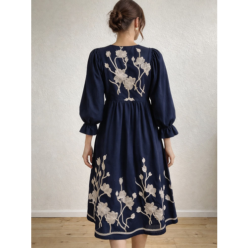 Платье из льна и хлопка ш2489-25 - Изображения 2