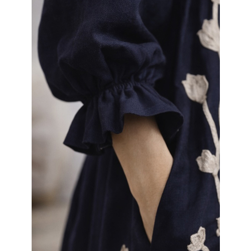 Платье из льна и хлопка ш2489-25 - Изображения 3