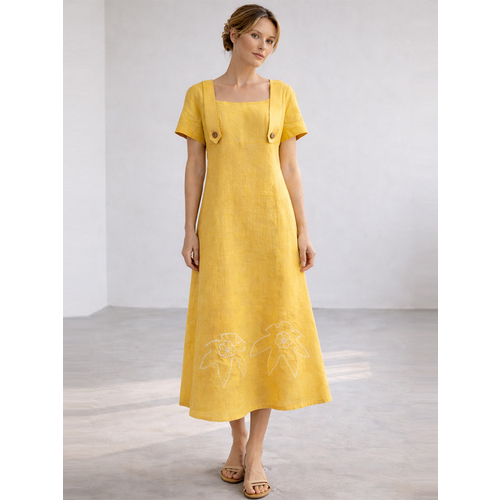 Платье из льна ш2540-26 - Фото товара