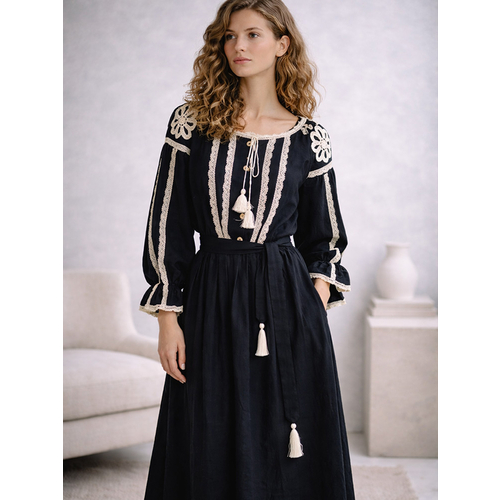 Платье из льна ш2544-26 - Изображения 2