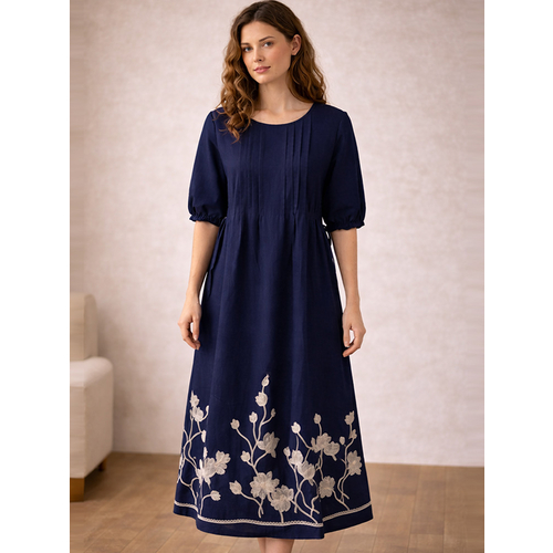 Платье из льна и хлопка ш2559-26 - Фото товара