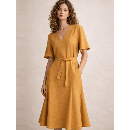 Платье из льна ш2561-26 - Фото товара