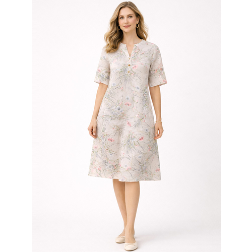 Платье из льна и хлопка ш2565-26 - Фото товара