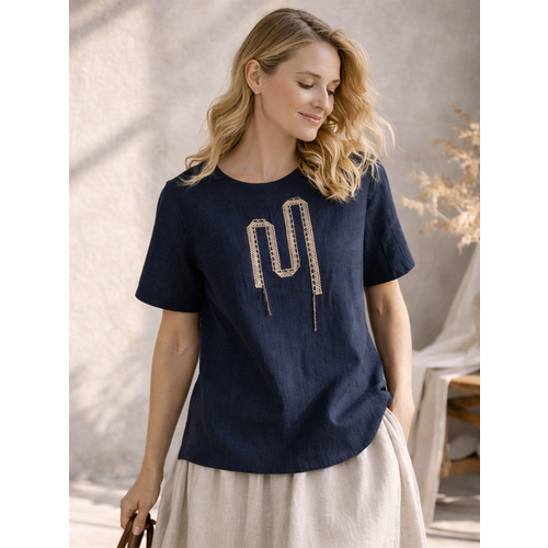 Блузка из льна ш2551-26 - Изображения 2